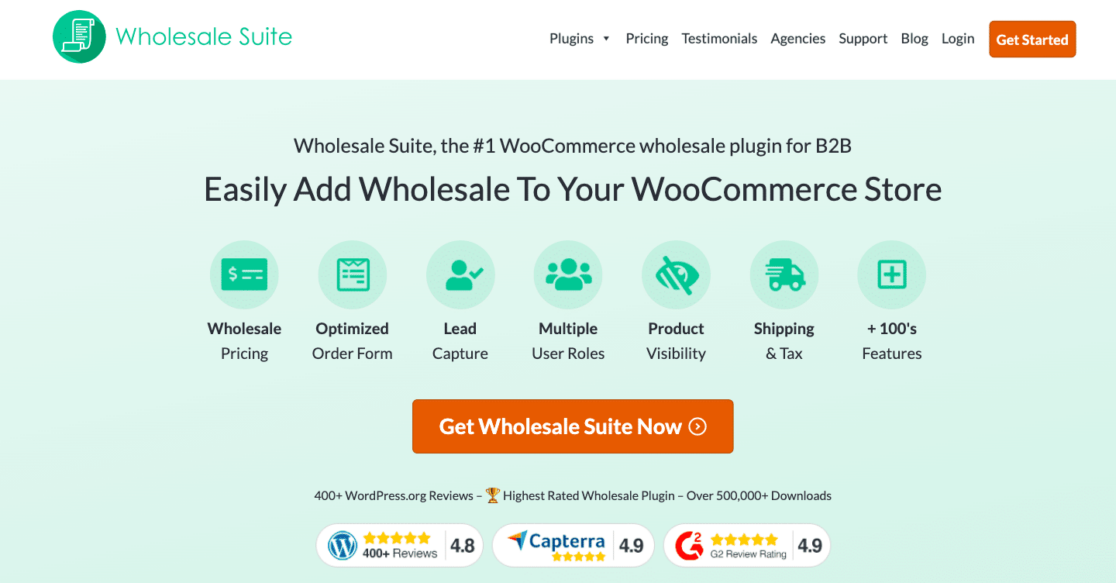 Navigating the Wholesale Suite homepage