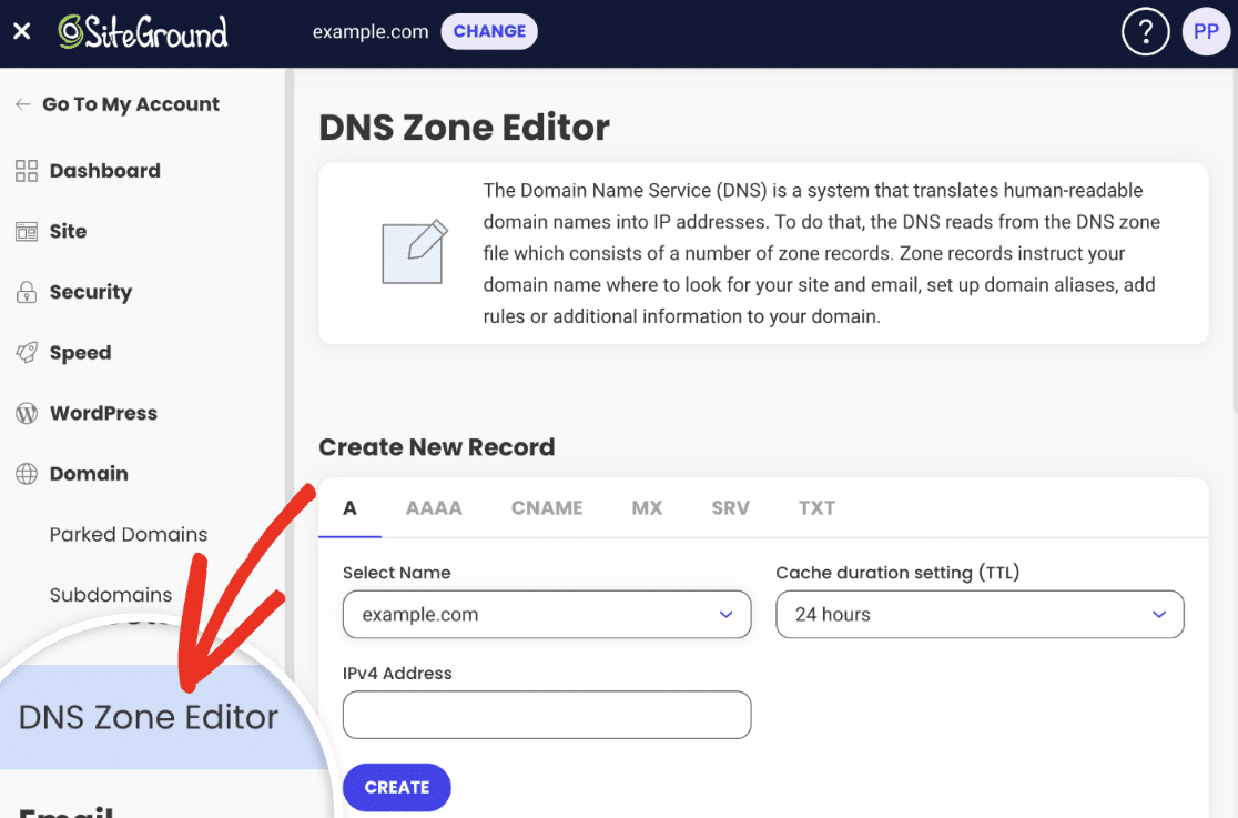 Select Zone Editor