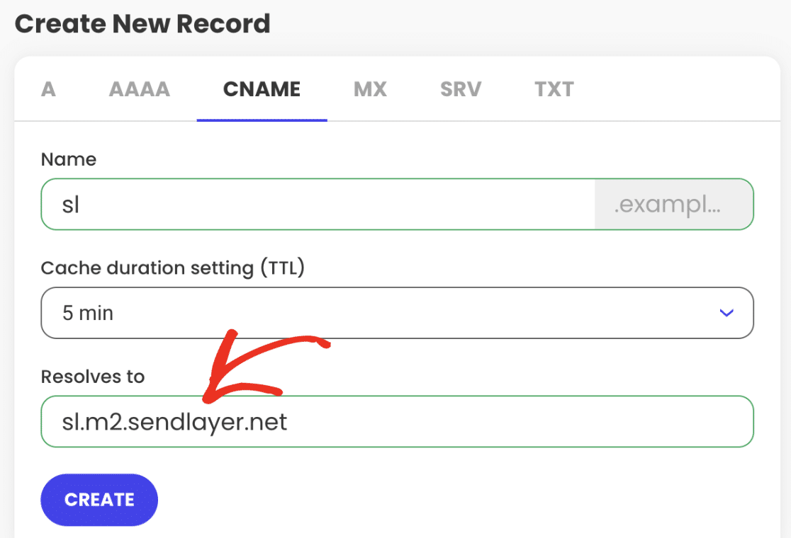 Paste Value into Resolves to in SiteGround