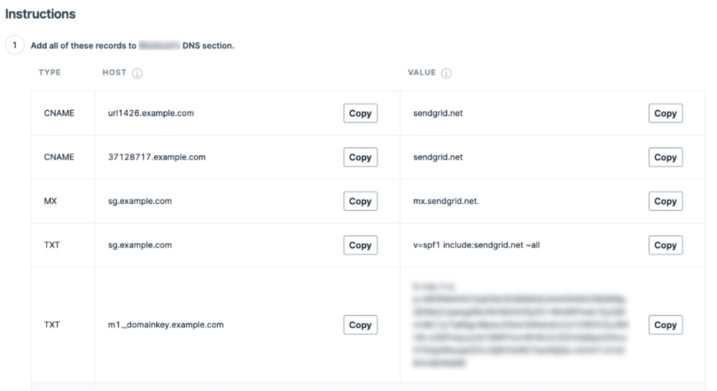 sendgrid-dns-records - WP Mail SMTP SendGrid DNSレコード