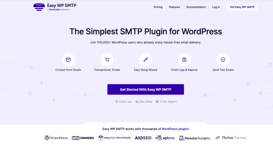 Easy WP SMTP homepage