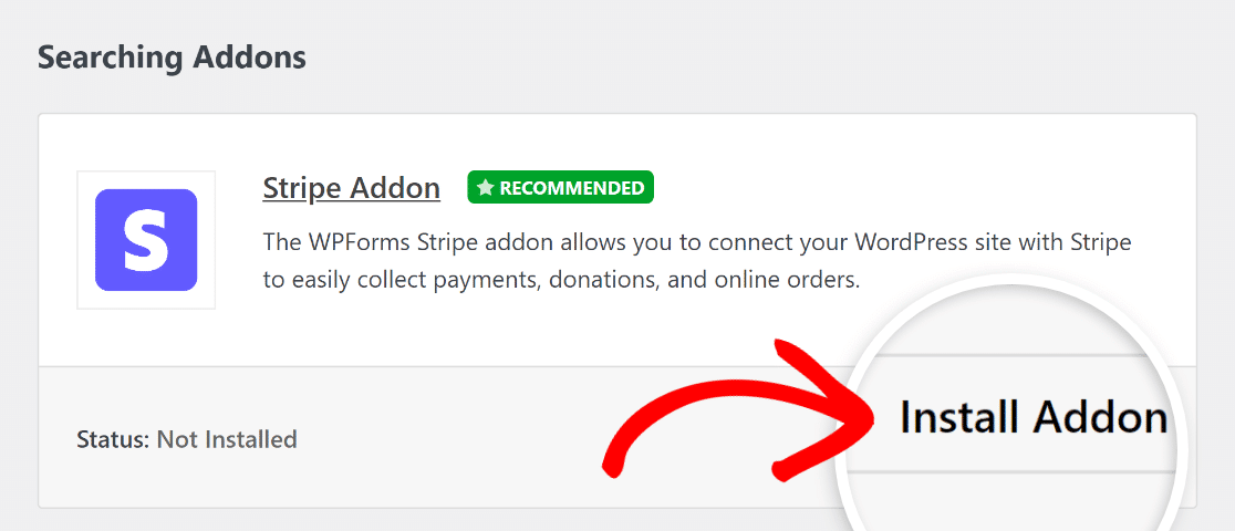 Install Stripe Pro addon