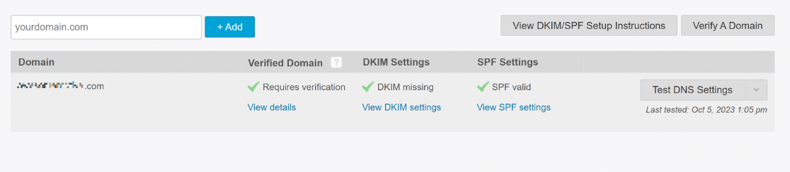 Mandrill app verification complete