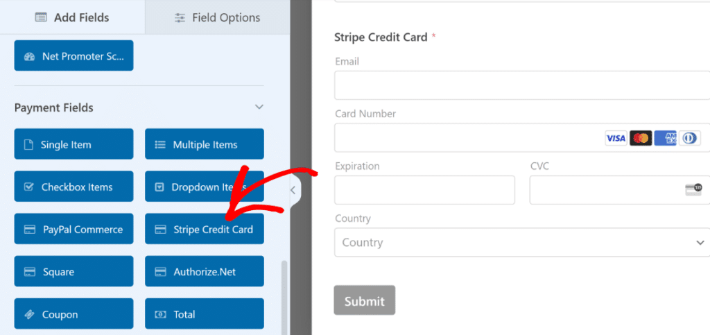 Stripe Credit Card field