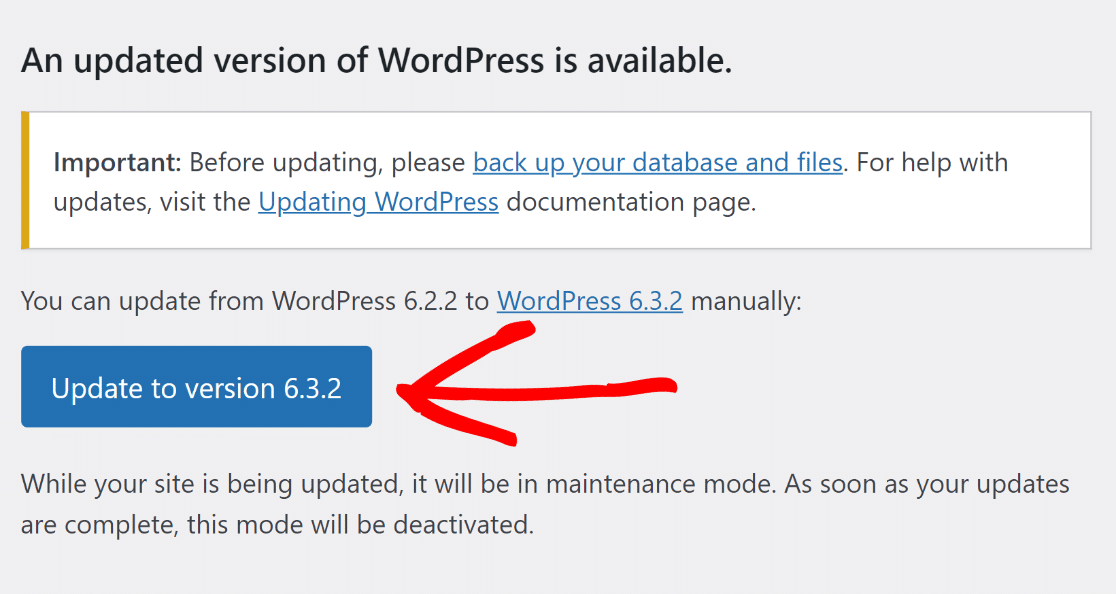 Update WordPress website