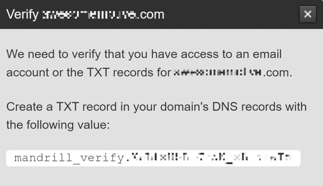 verify domain ownership with TXT record