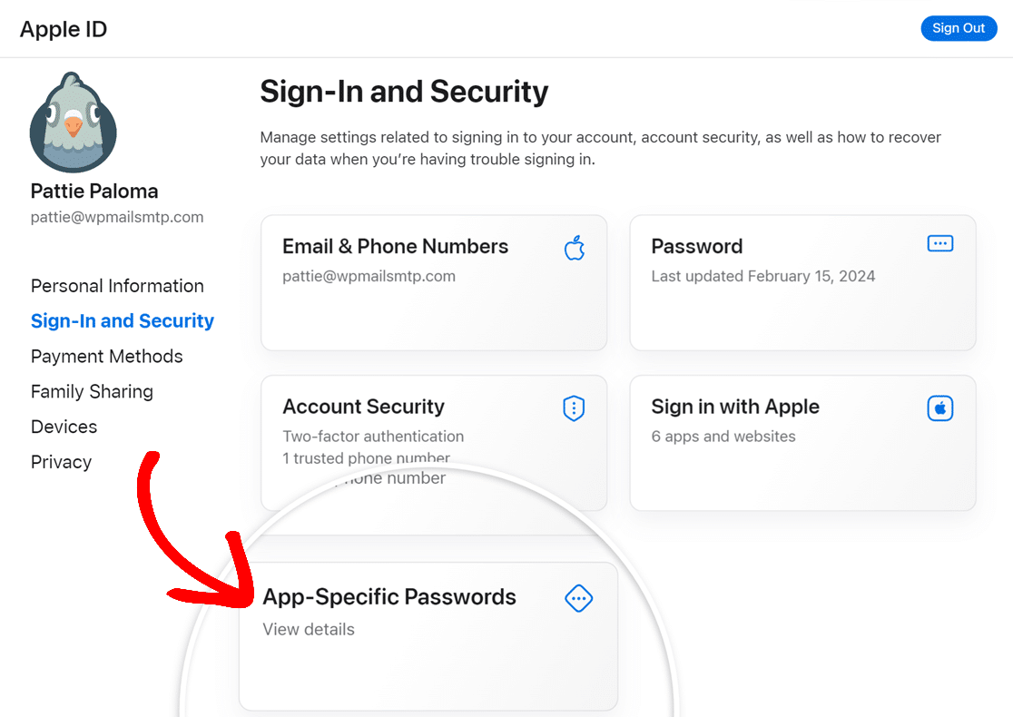 App specific password iCloud