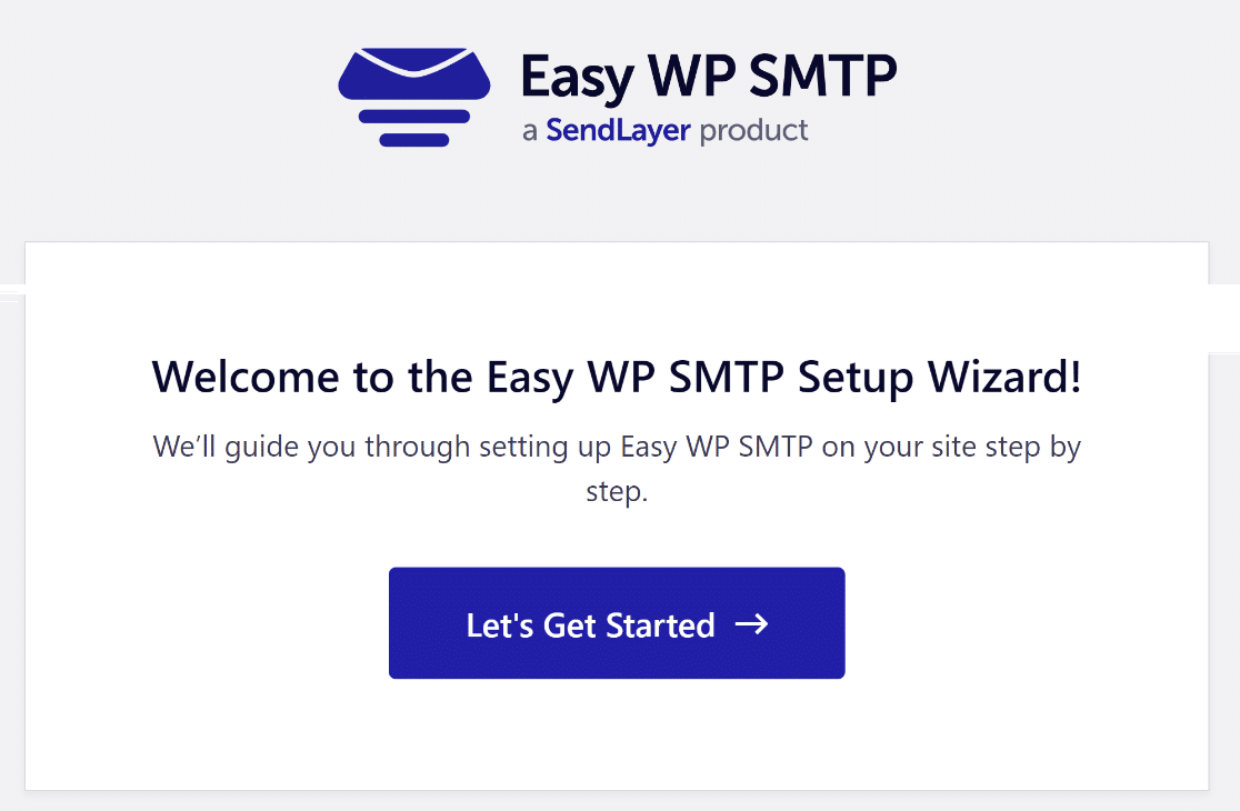 The Easy WP SMTP setup wizard