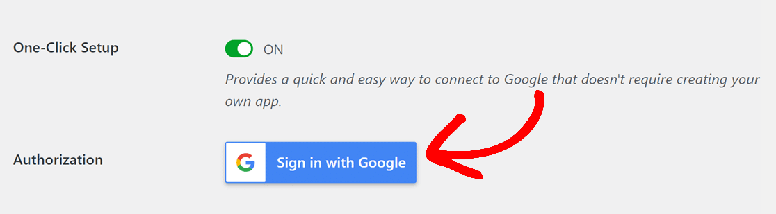 Sign in with Google Authorization