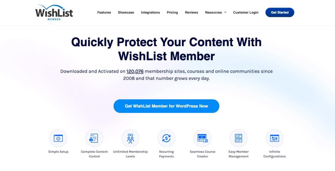 Navigating the WishList Member homepage