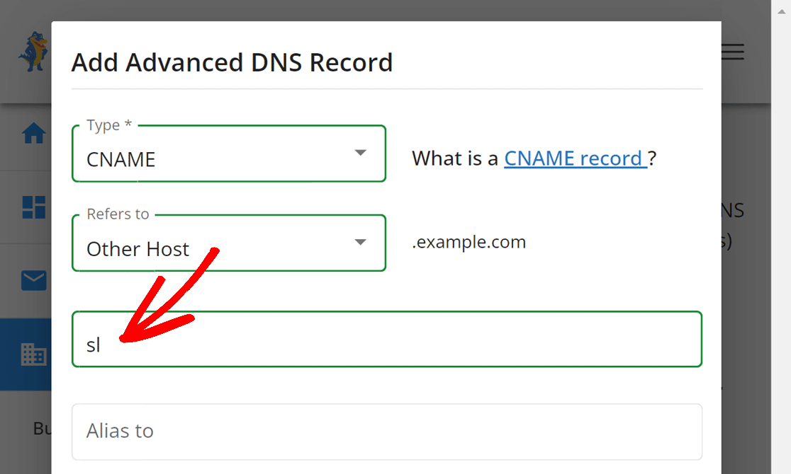 Host name DNS setting