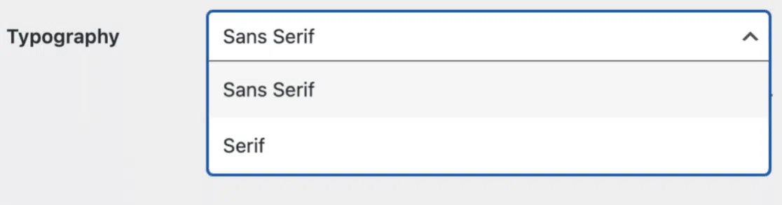 Selecting the typography
