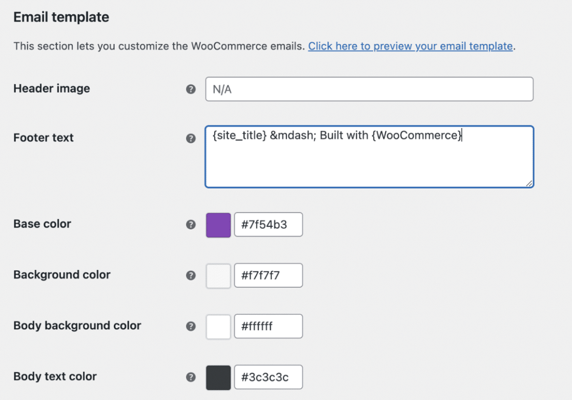Customizing the WooCommerce email template
