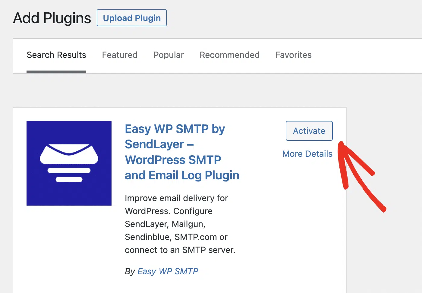 activate easy wp smtp