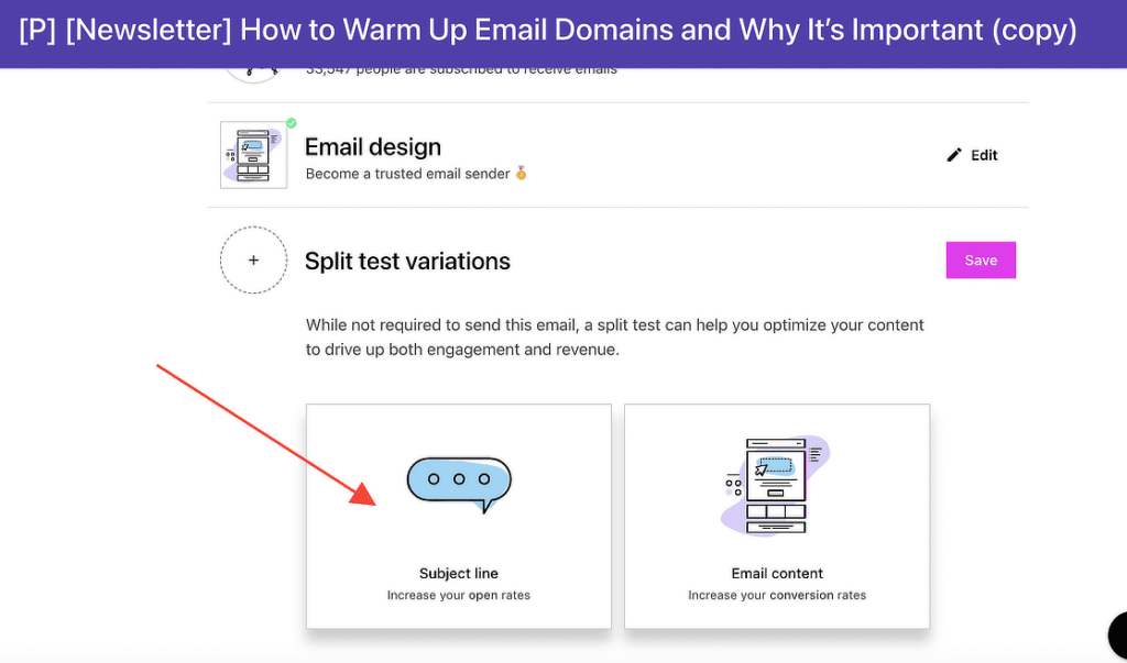 drip split tests