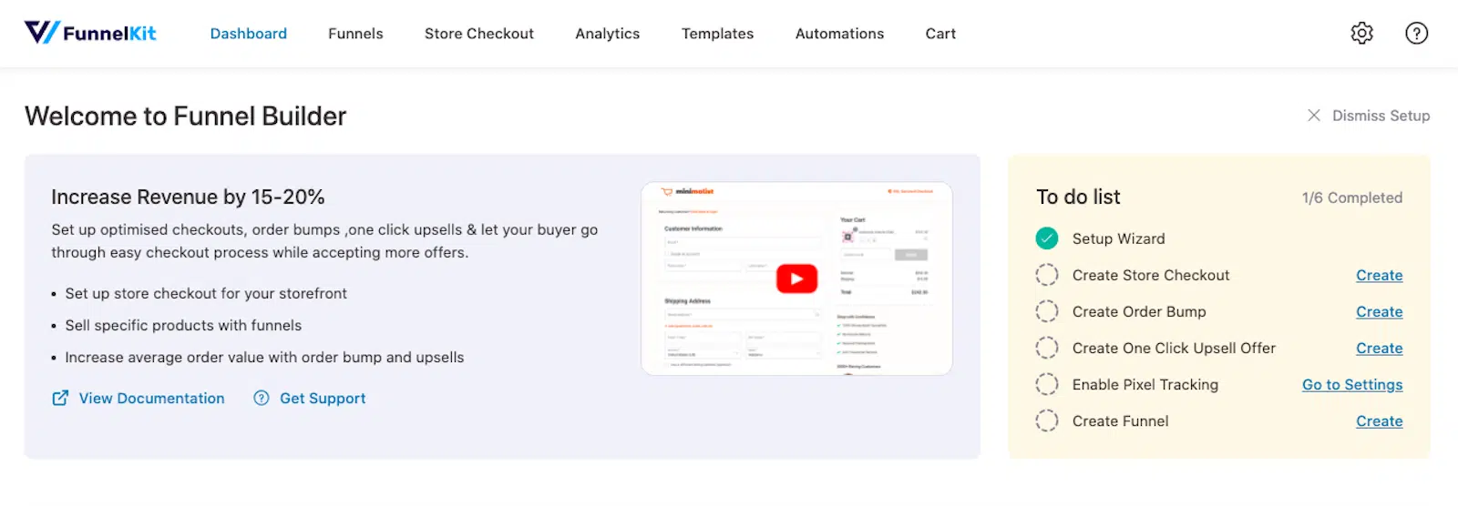 Navigating the FunnelKit dashboard