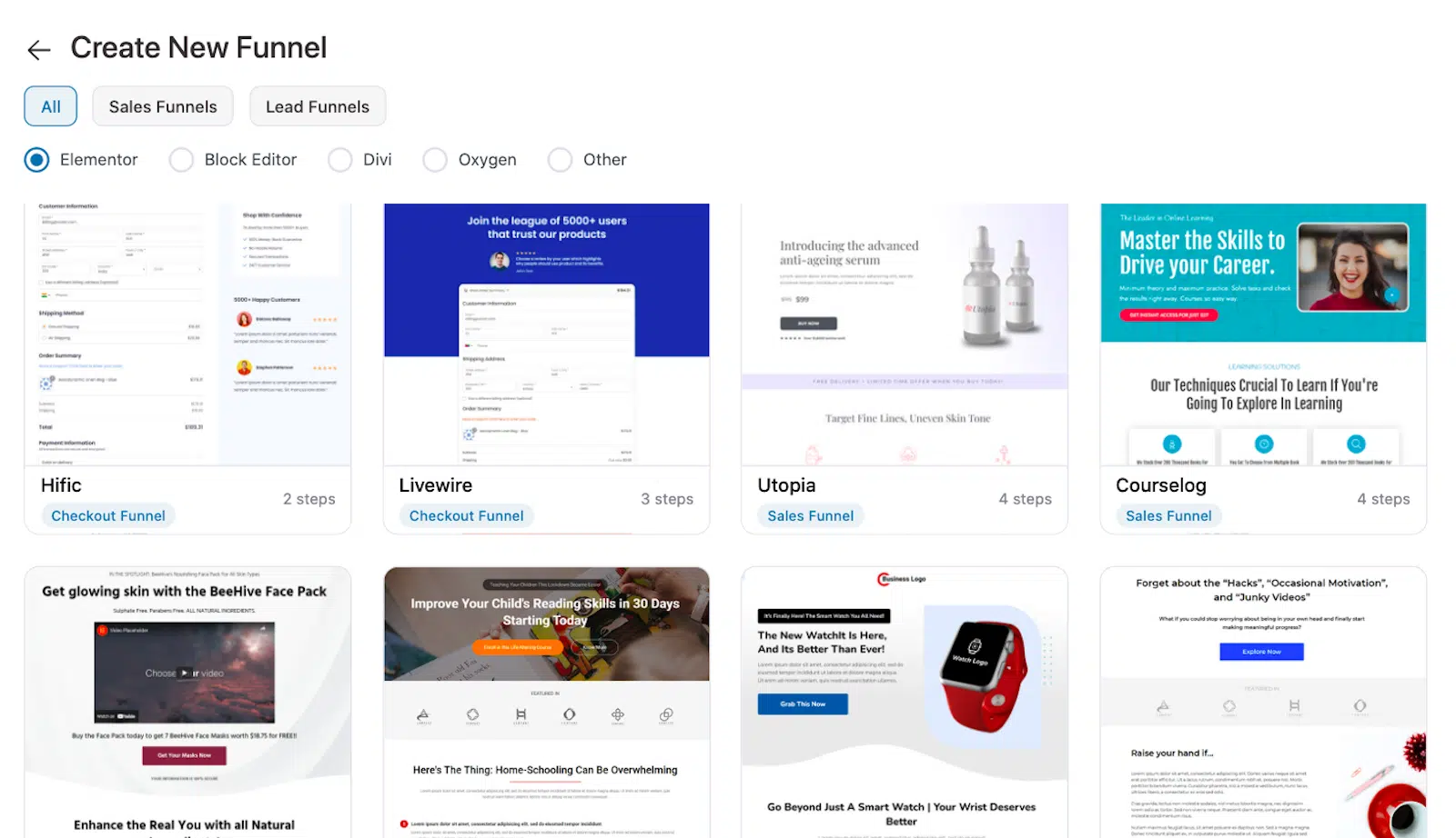 Creating a new funnel in FunnelKit