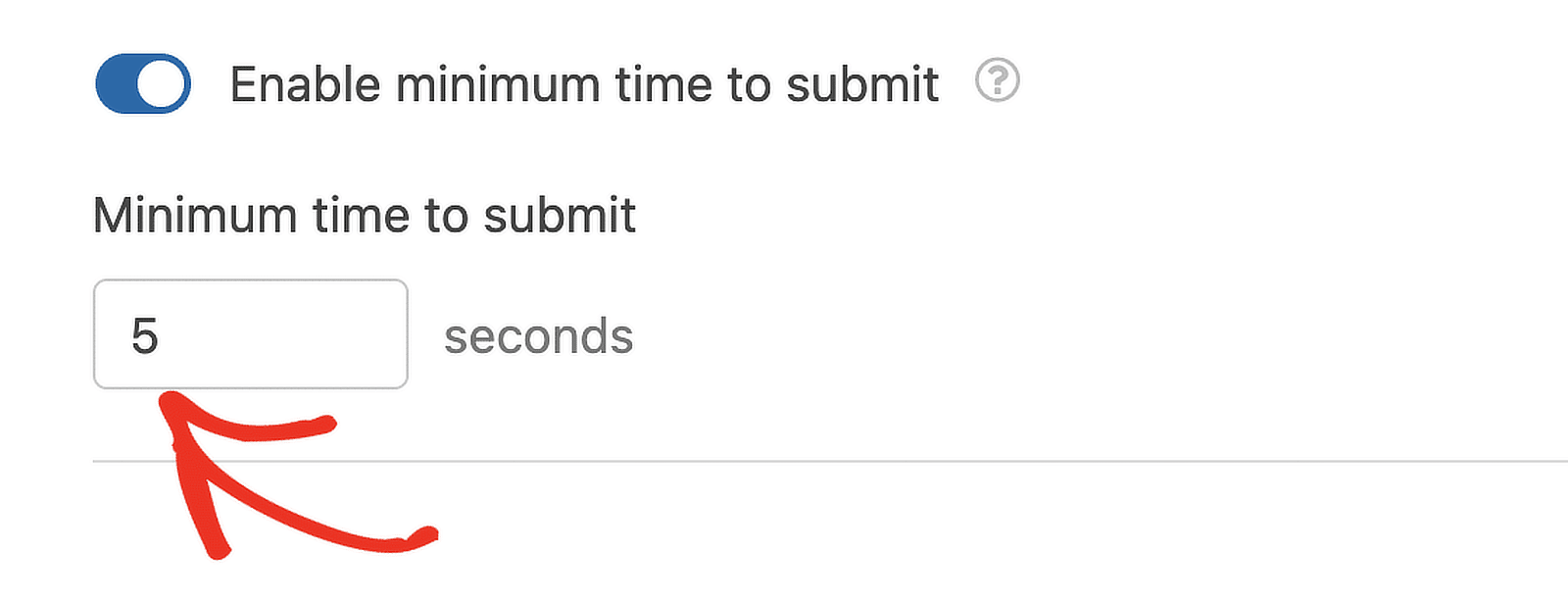 minimum time to submit timer