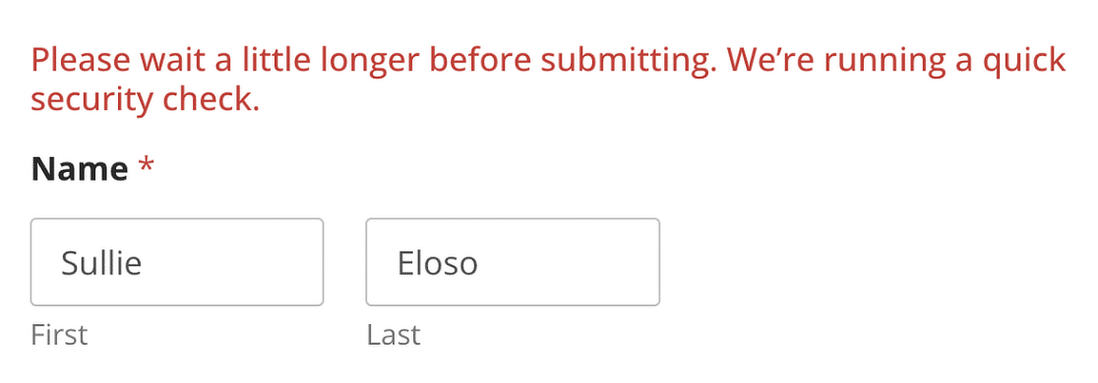 timer error minimum time to submit