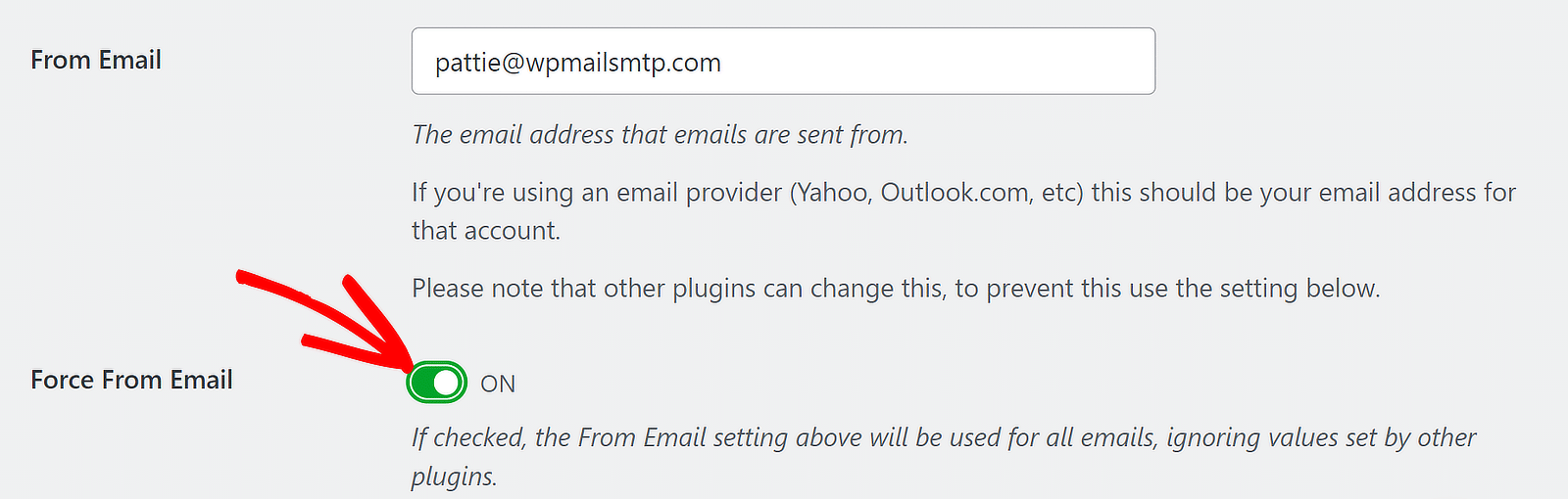 Force from email