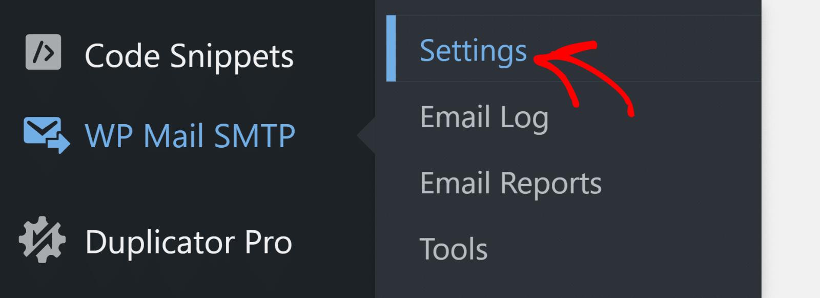 WP Mail SMTP settings