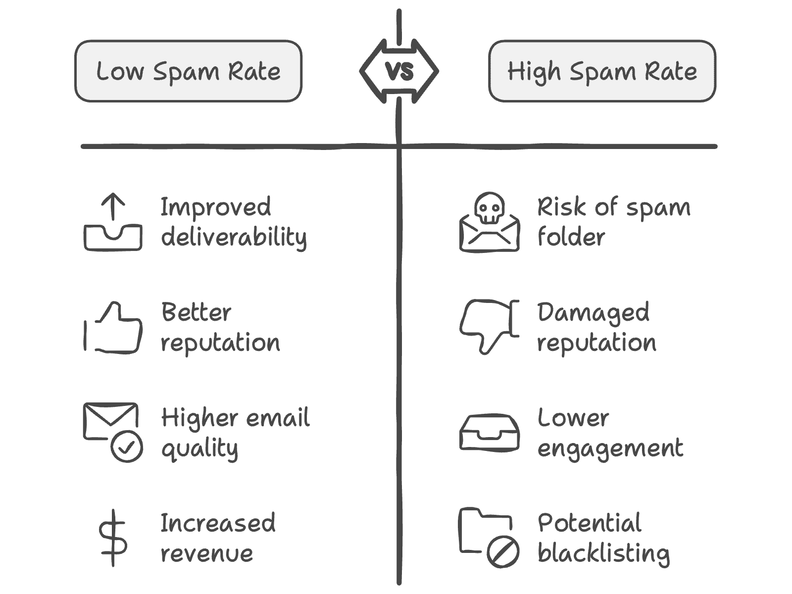 High vs Low Spam Rates