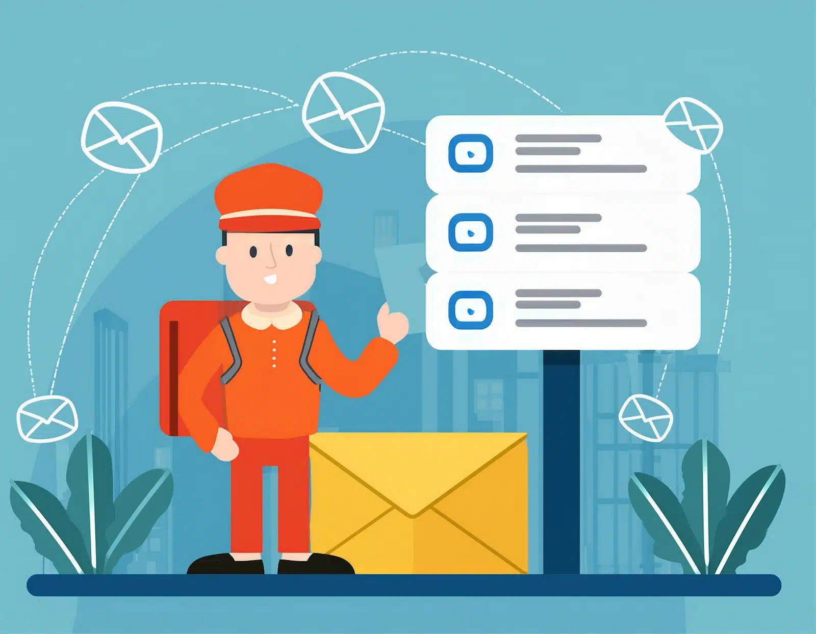 Postman Delivers Emails