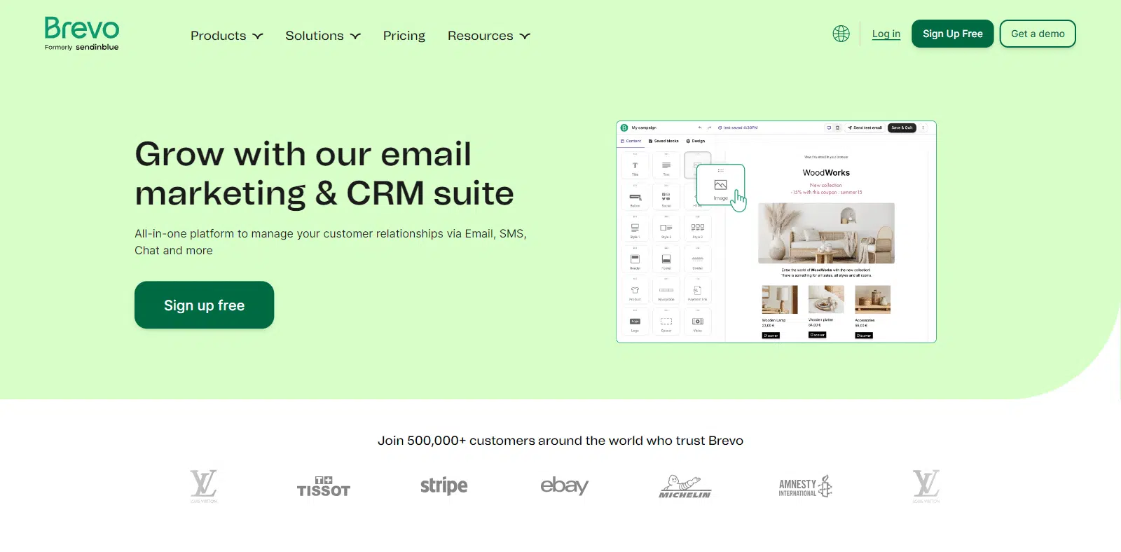 Homepage di Brevo - WP Mail SMTP Homepage di Brevo