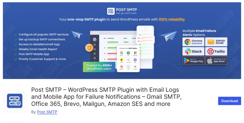 post smtp wordpress repository