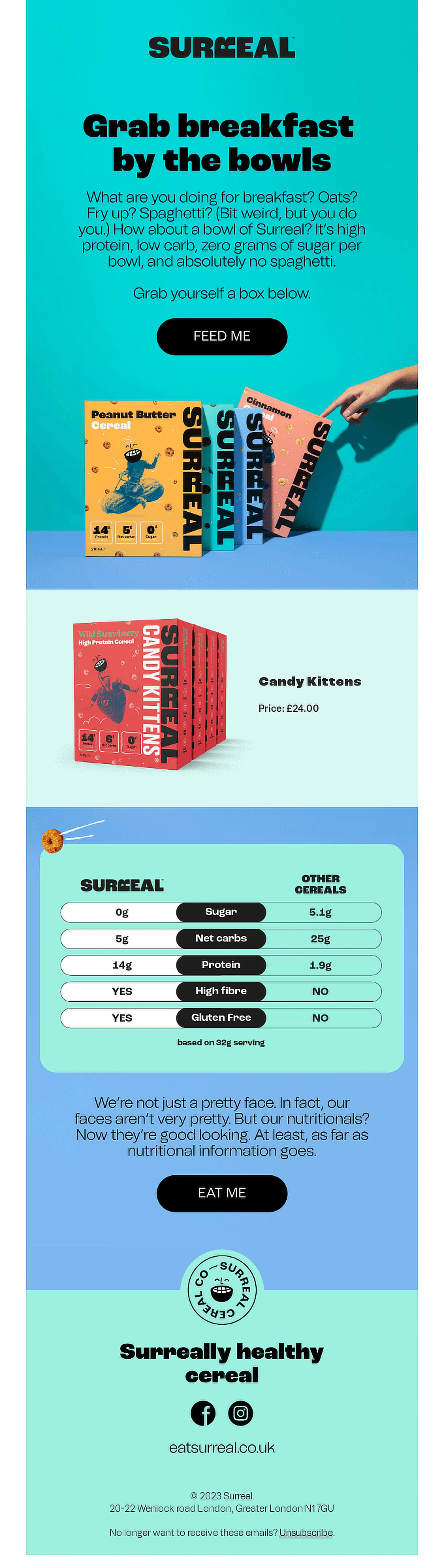Esempio di email carrello abbandonato Surreal