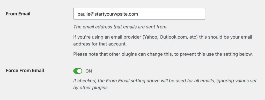 Configuración de Correo de Origen de WP Mail SMTP