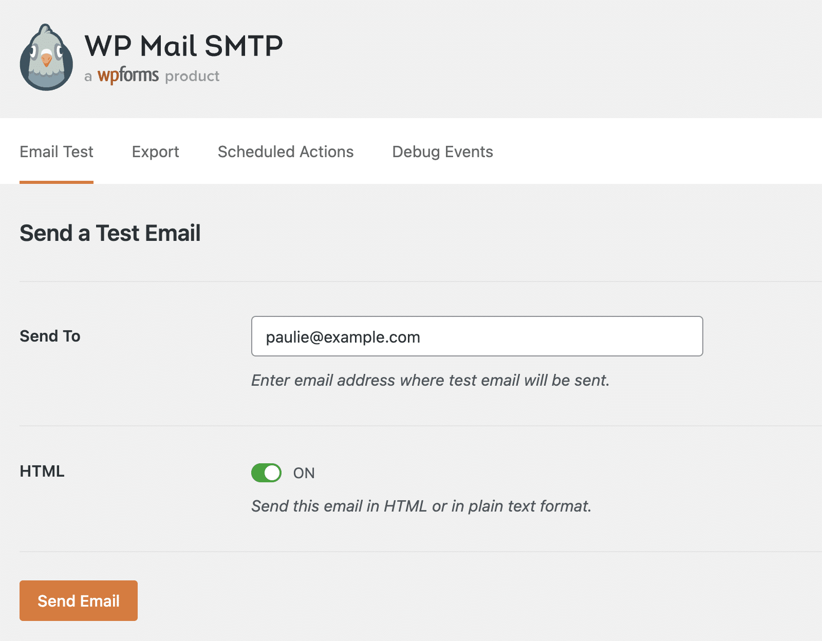 Send Test Email in WP Mail SMTP