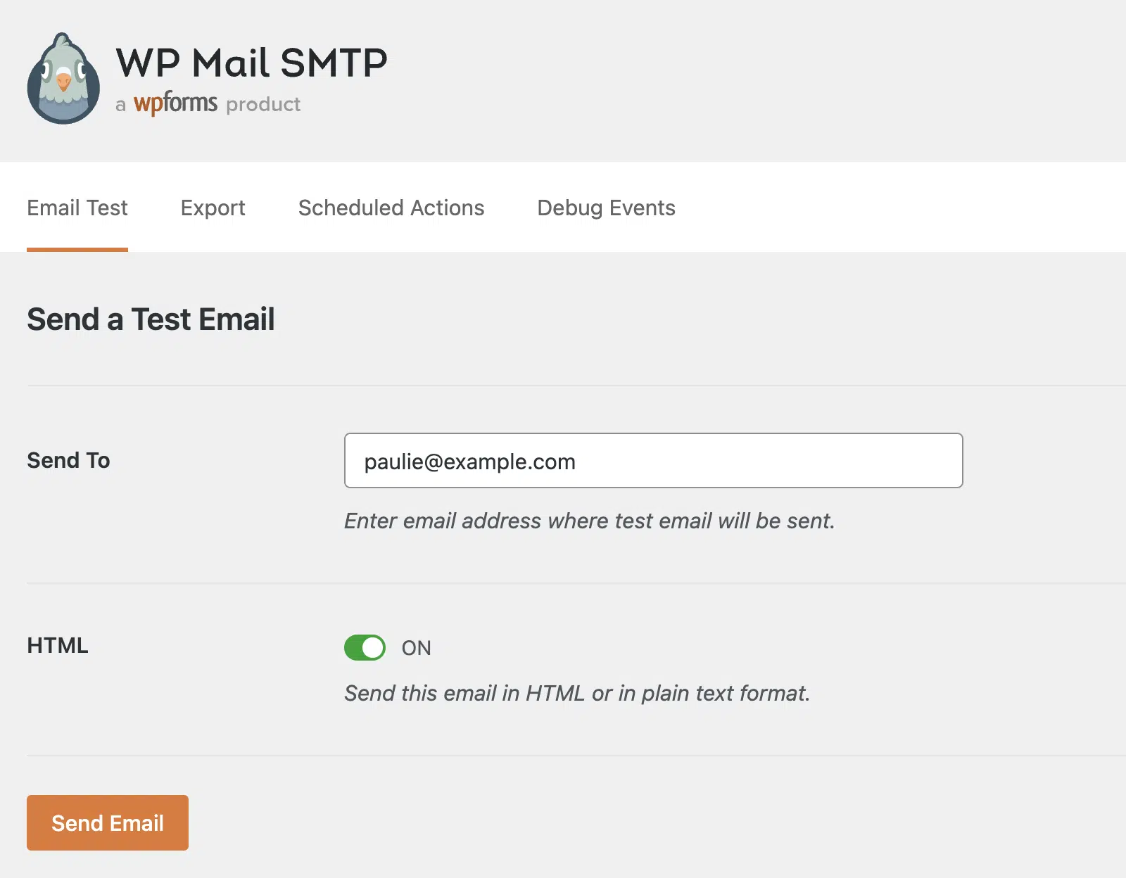 Send Test Email in WP Mail SMTP