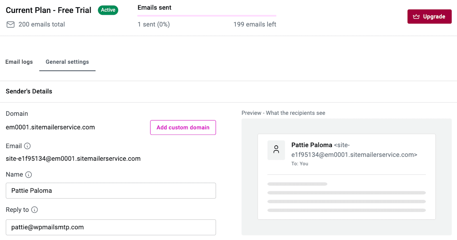 Viewing the Site Mailer dashboard