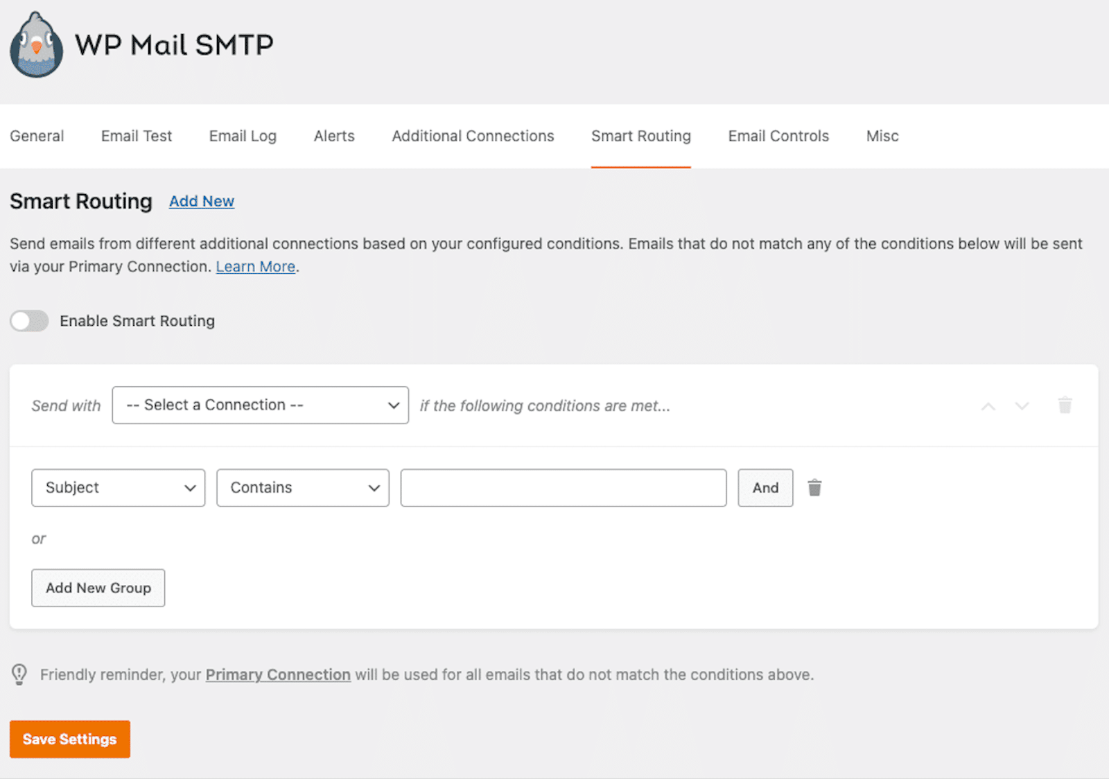 Utilizing smart routing options