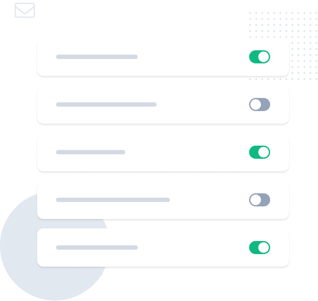 Illustration of email controls