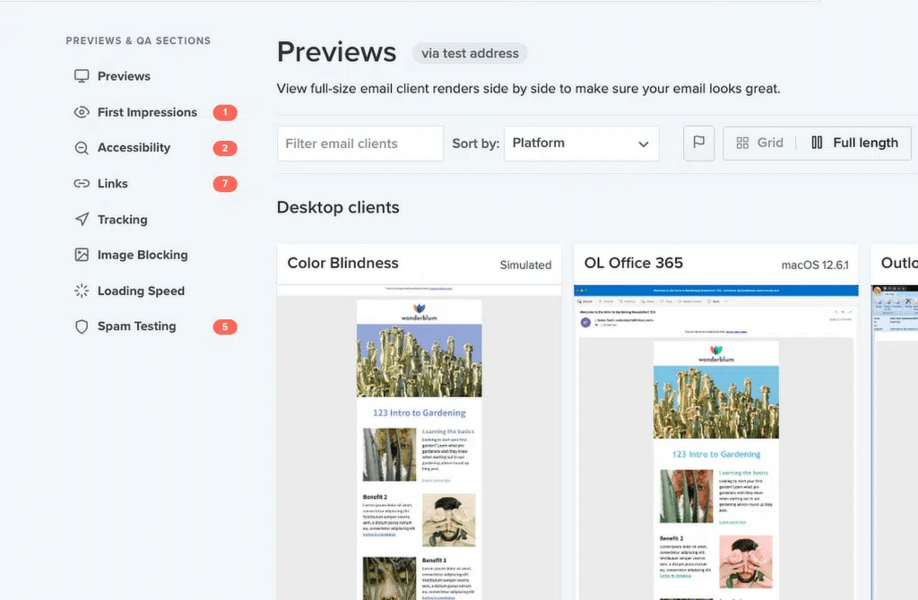 email preview litmus