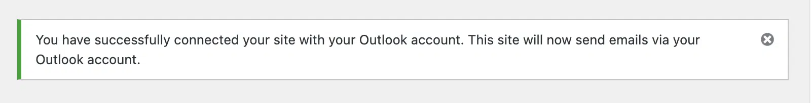 success-message-gmail-mailer - WP Mail SMTP Outlook mailer connection successful message