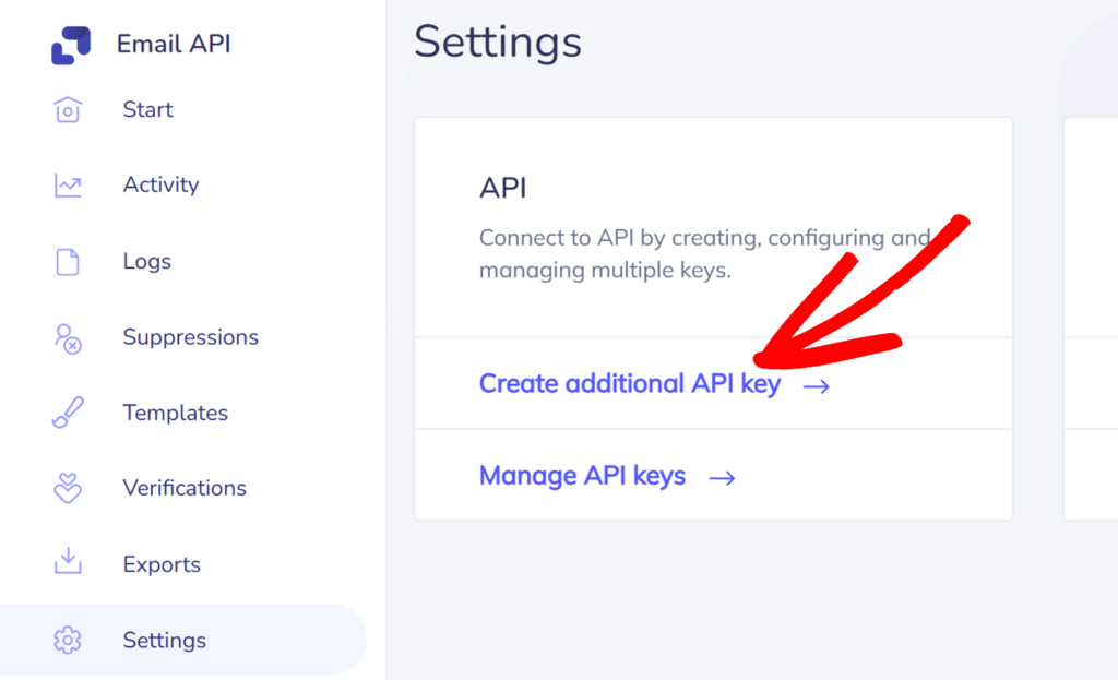 API Key settings in Elastic Email