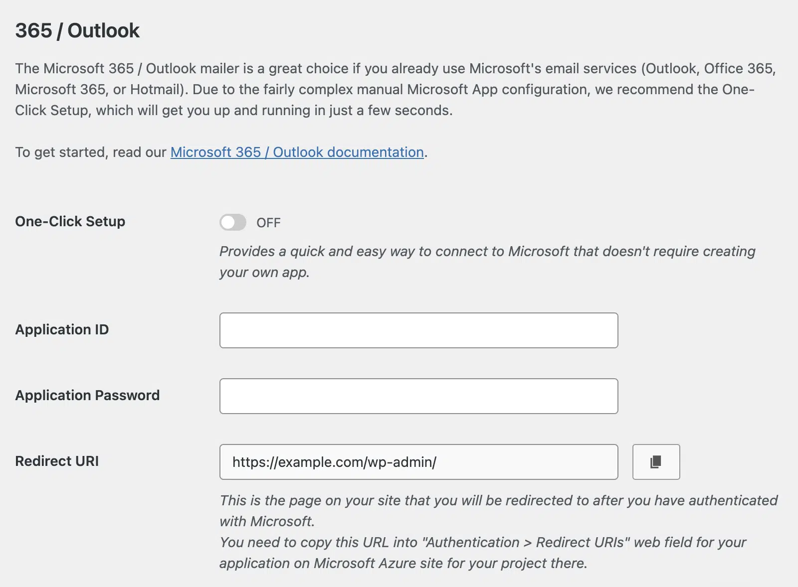 outlook-mailer-selected - WP Mail SMTP Outlook mailer settings