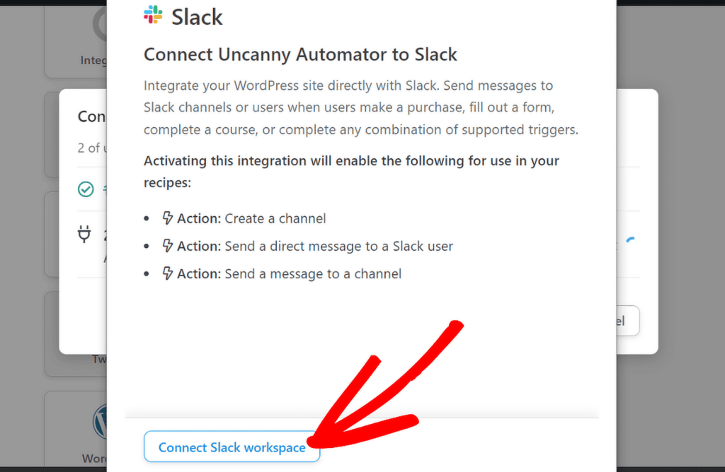 connect slack workspace