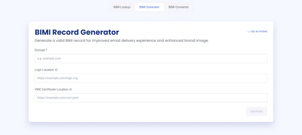 bimi record generator easydmarc