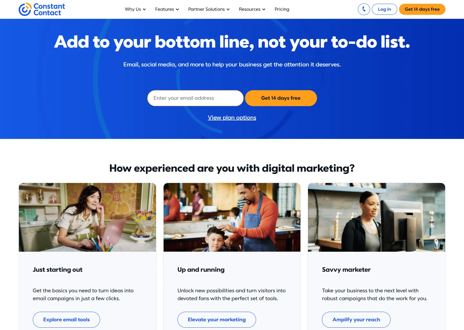 Homepage di Constant Contact - WP Mail SMTP Homepage di Constant Contact