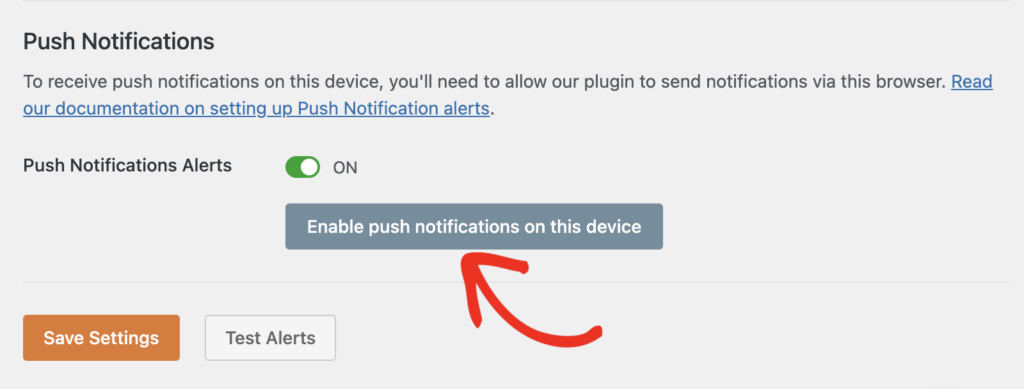 Enable Push Notifications