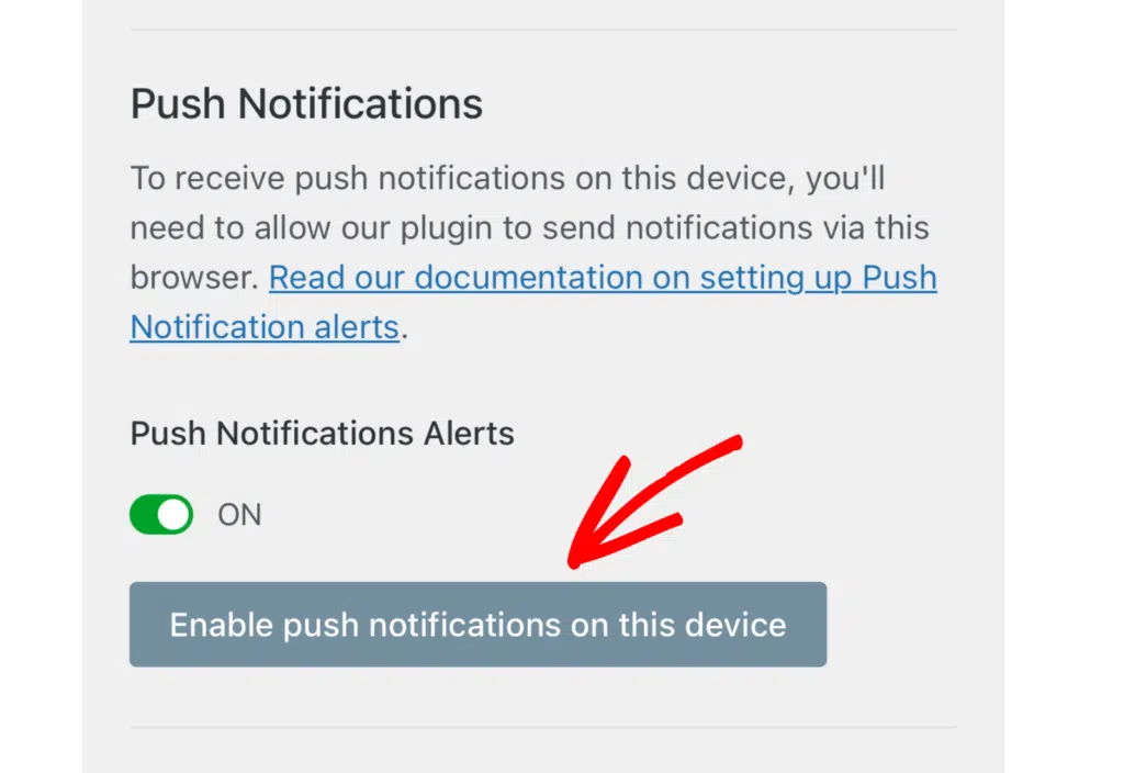 abilita notifiche push iphone
