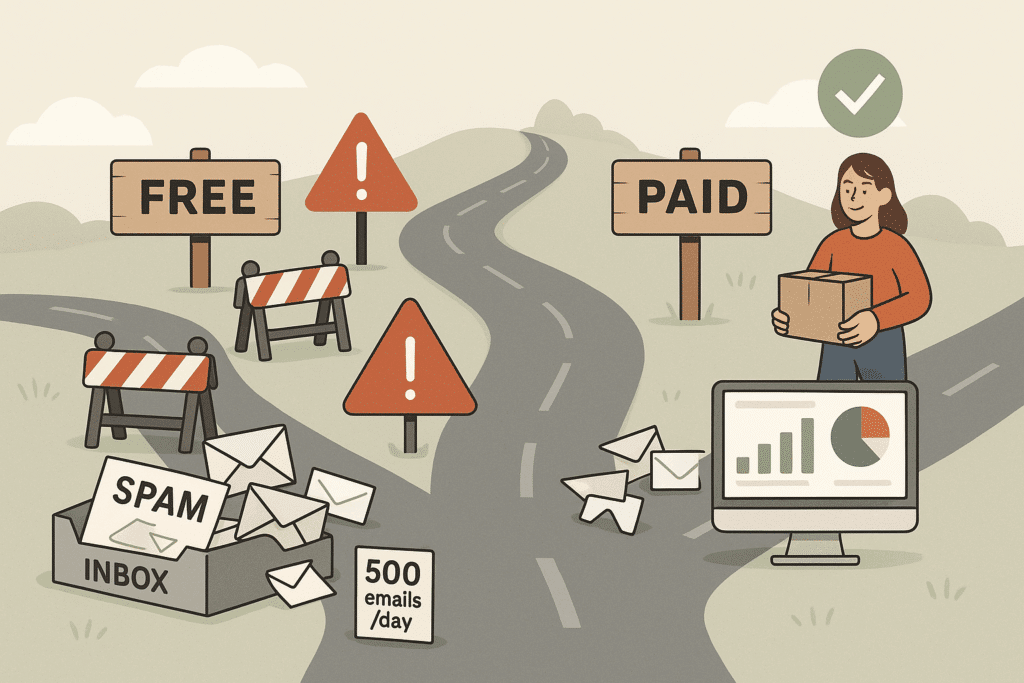Free WordPress Email Vs Paid - WP Mail SMTP Serviços de e-mail WordPress gratuitos vs. pagos