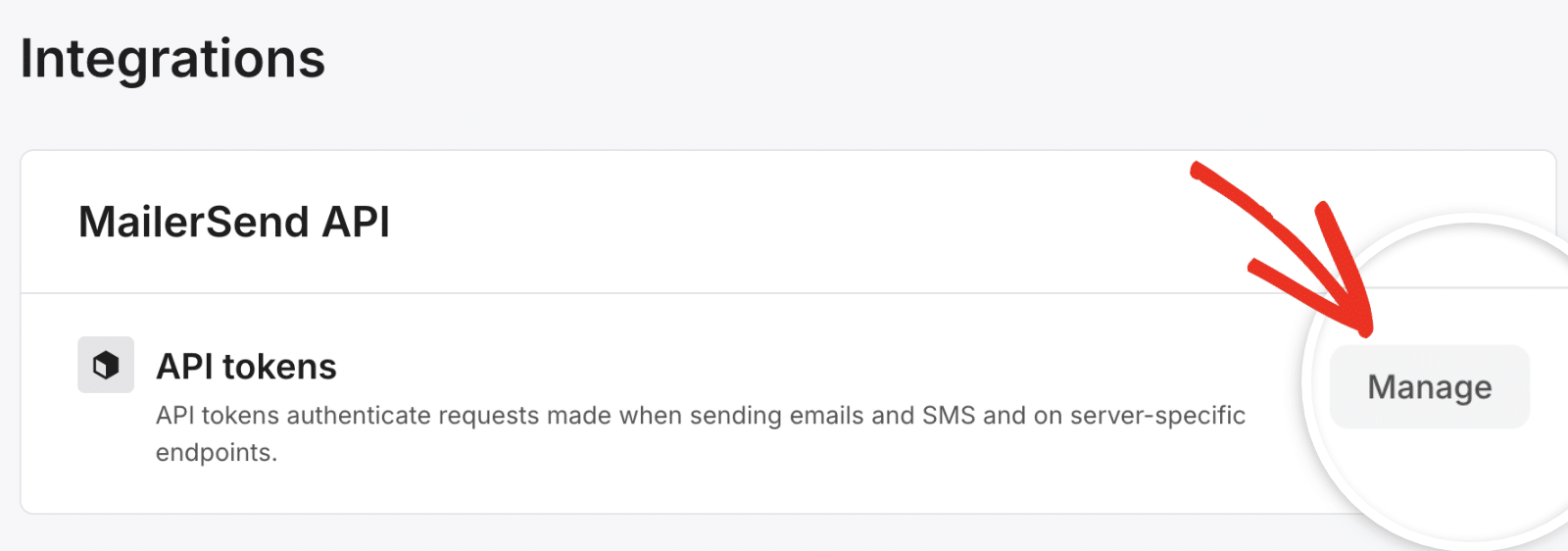 Click the Manage button