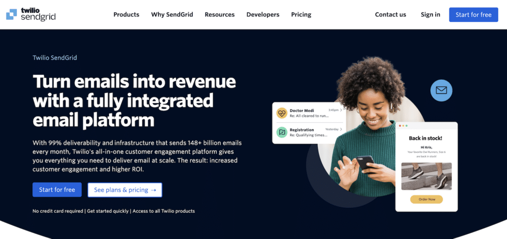 twilio-sendgrid-homepage - WP Mail SMTP Twilio Sendgrid ホームページ