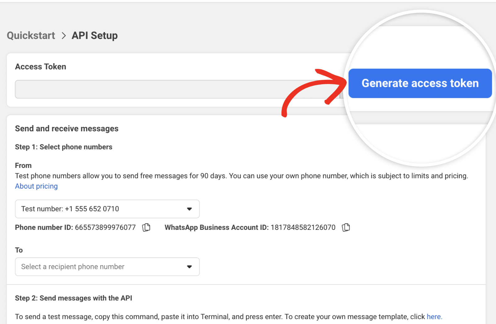 Generate access token