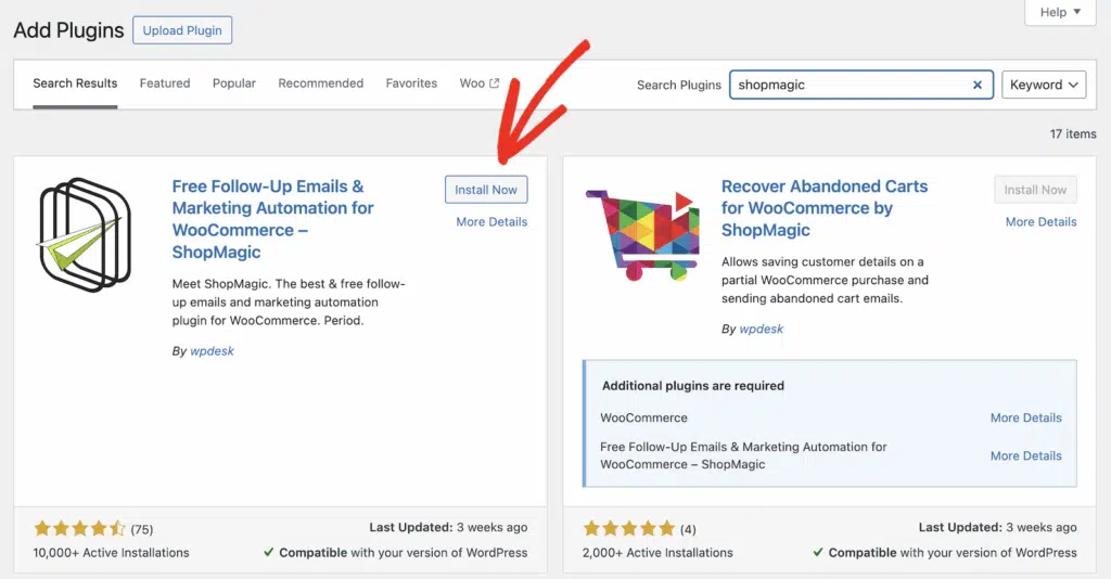 Installer le plugin ShopMagic
